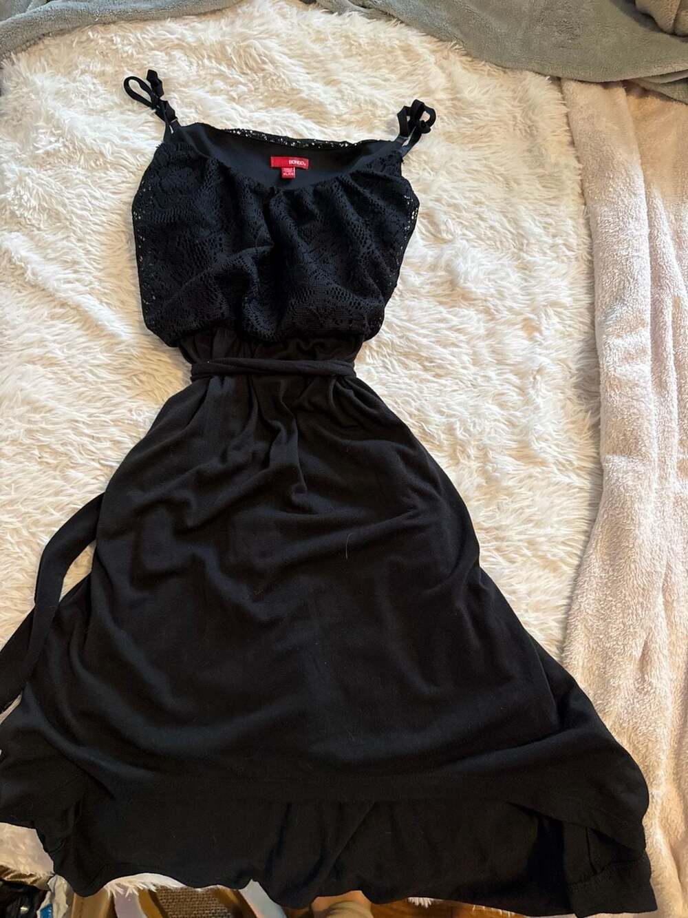 Bongo Black Lace Cami Dress Size XL/EG